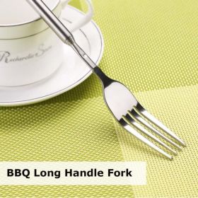 Creative Telescopic Tableware Stainless Steel Barbecue Fork